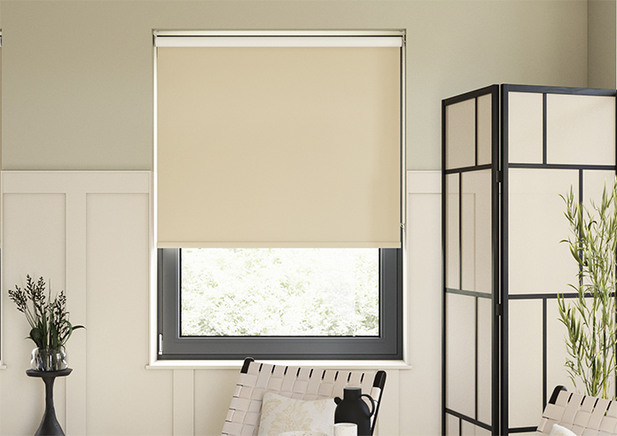 Verona (Blackout), Beige - Motorised Roller Blind - Image 3